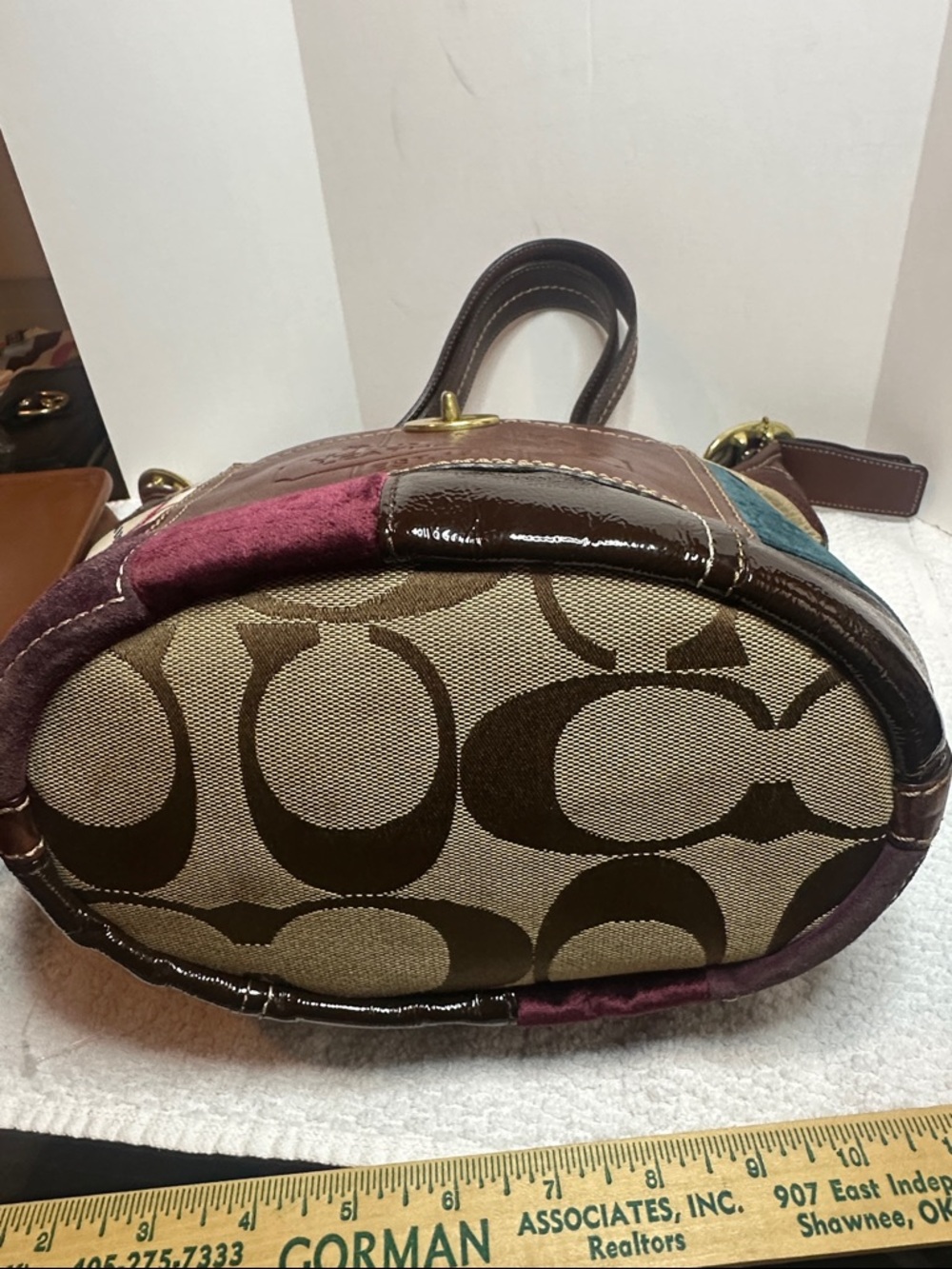 Coach 2007 Multi-Panel Patchwork Leather & Suede bucket Bag - Picture 10 of 12
